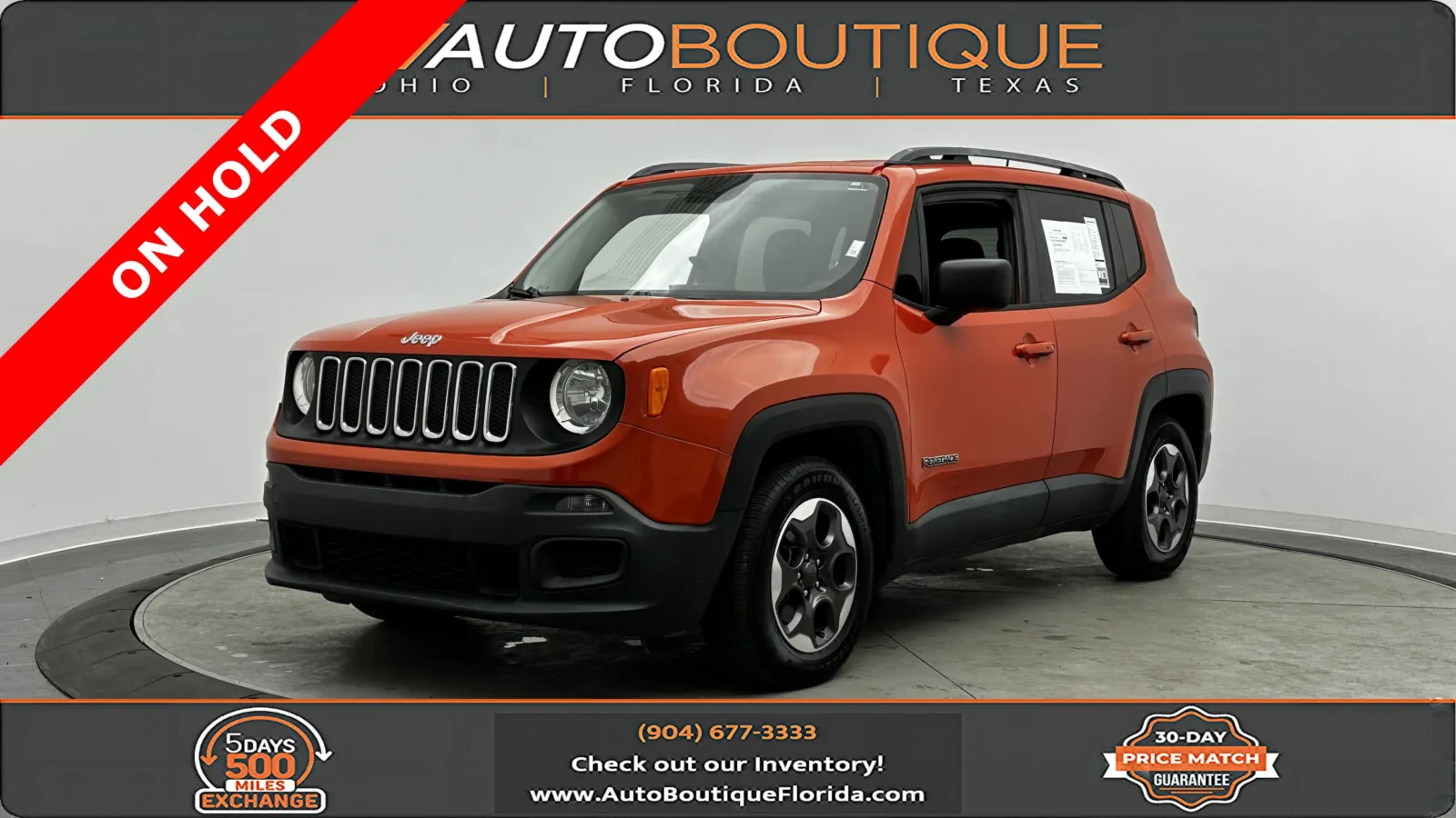 Orange 2016 Jeep Renegade Sport for sale in Jacksonville, FL