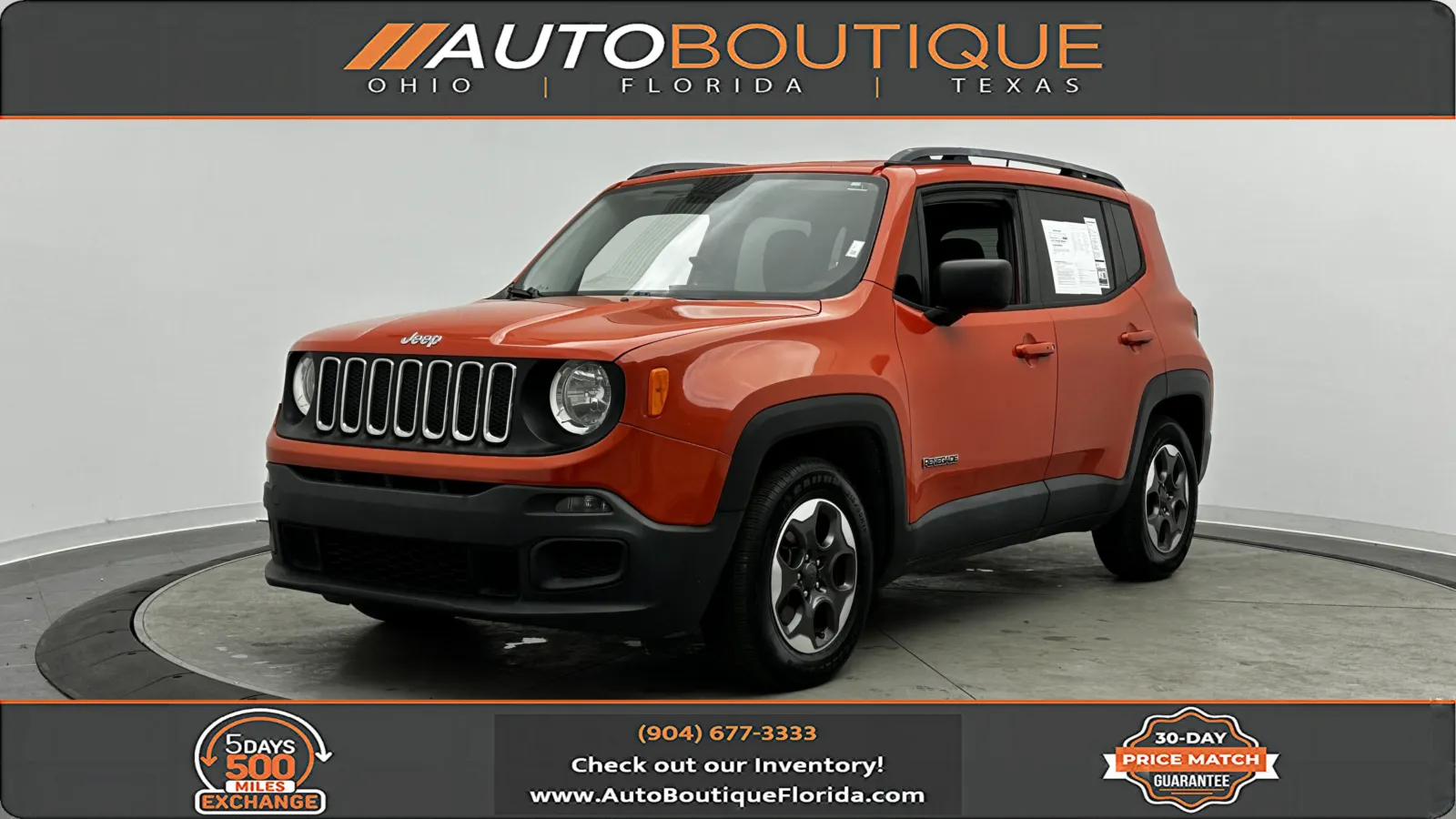 Orange 2016 Jeep Renegade Sport for sale in Jacksonville, FL