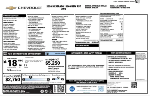 More photos of 2026 Chevrolet Silverado 1500 RST at Auto Boutique Florida, FL