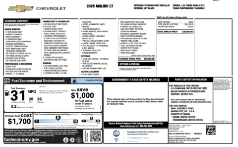 More photos of 2025 Chevrolet Malibu LT at Auto Boutique Florida, FL