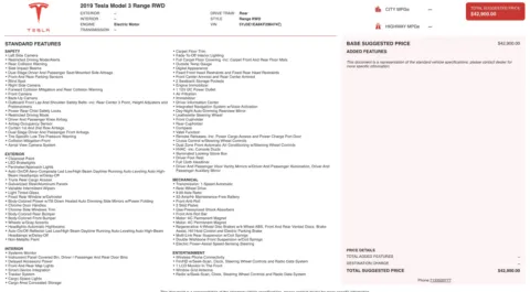 Photos of 2019 Tesla Model 3 Standard Range Plus for sale in Jacksonville, FL at Auto Boutique Florida