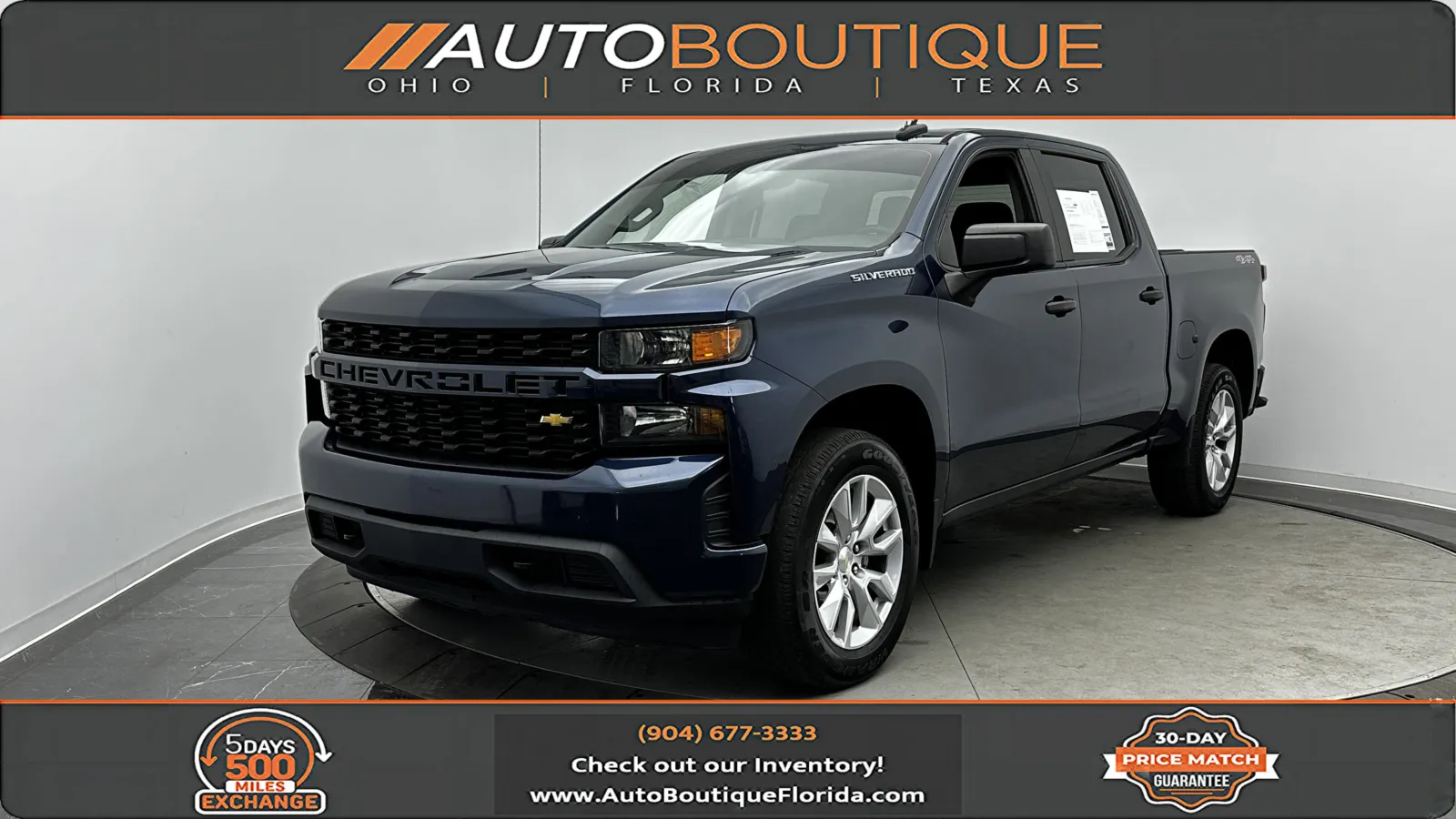 Blue 2022 Chevrolet Silverado 1500 LTD Custom for sale in Jacksonville, FL