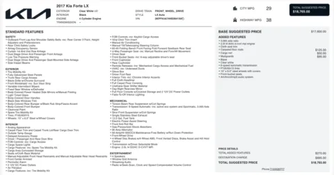 Photos of 2017 Kia Forte LX for sale in Jacksonville, FL at Auto Boutique Florida