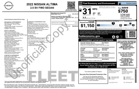 Photos of 2022 Nissan Altima 2.5 SV for sale in Jacksonville, FL at Auto Boutique Florida
