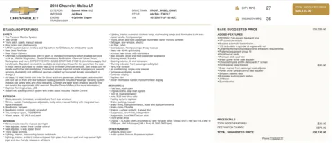 Photos of 2018 Chevrolet Malibu LT for sale in Jacksonville, FL at Auto Boutique Florida