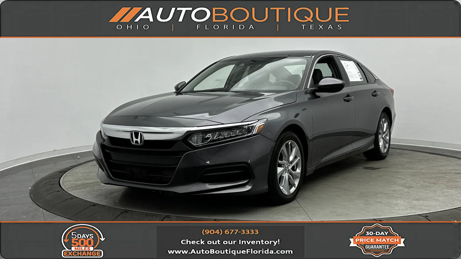 Gray 2019 Honda Accord Sedan LX 1.5T for sale in Jacksonville, FL