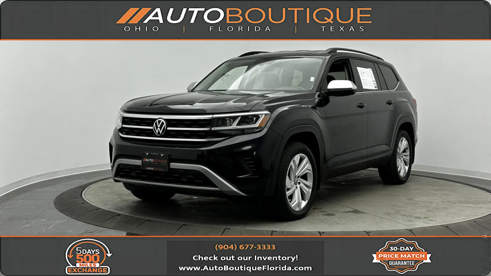 Black 2023 Volkswagen Atlas 3.6L V6 SE w/Technology for sale in Jacksonville, FL