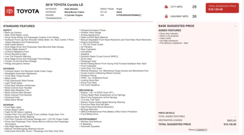 Photos of 2019 Toyota Corolla LE for sale in Jacksonville, FL at Auto Boutique Florida