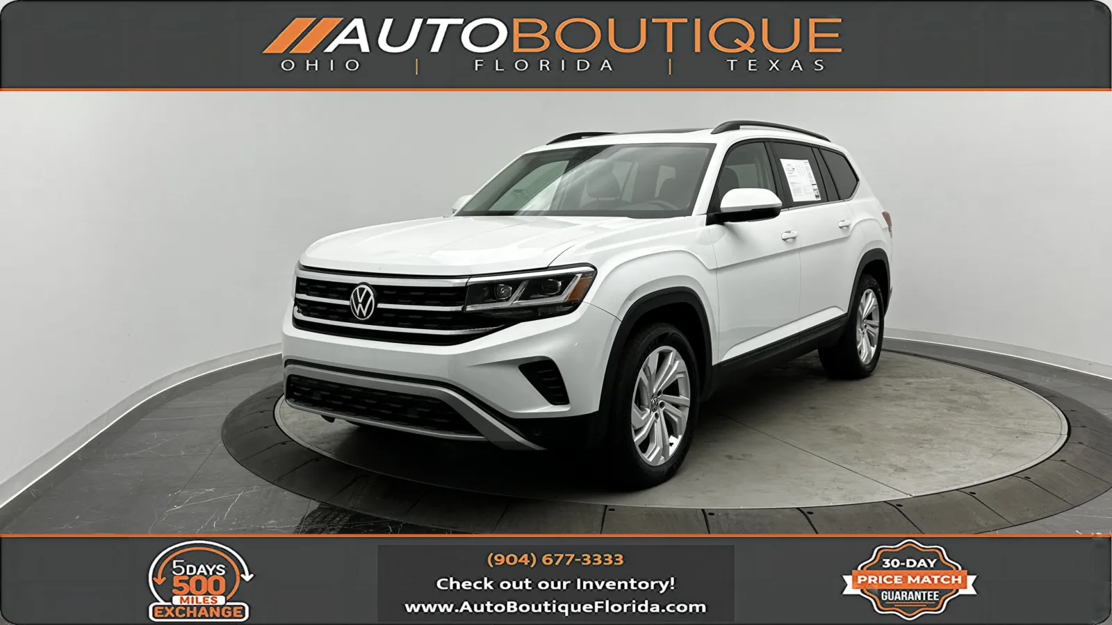 White 2023 Volkswagen Atlas 3.6L V6 SE w/Technology for sale in Jacksonville, FL