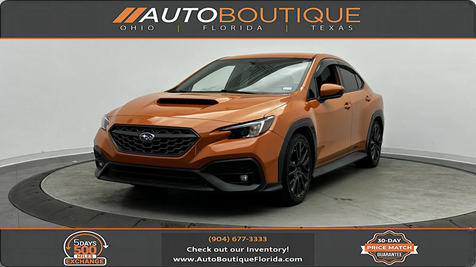 Orange 2022 Subaru WRX Premium for sale in Jacksonville, FL
