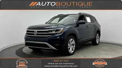 Blue 2022 Volkswagen Atlas 3.6L V6 SE w/Technology for sale in Jacksonville, FL