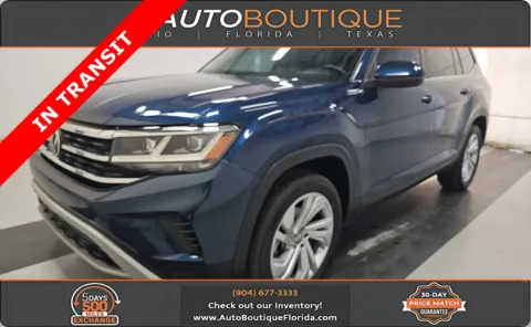 Blue 2022 Volkswagen Atlas 3.6L V6 SE w/Technology for sale in Jacksonville, FL