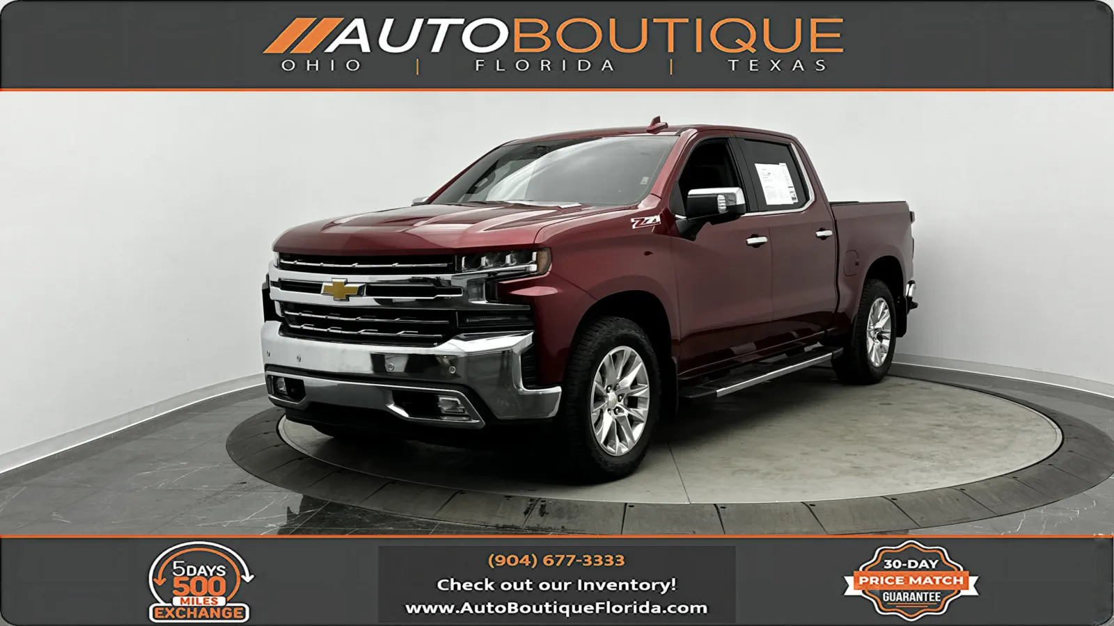 Red 2021 Chevrolet Silverado 1500 LTZ for sale in Jacksonville, FL
