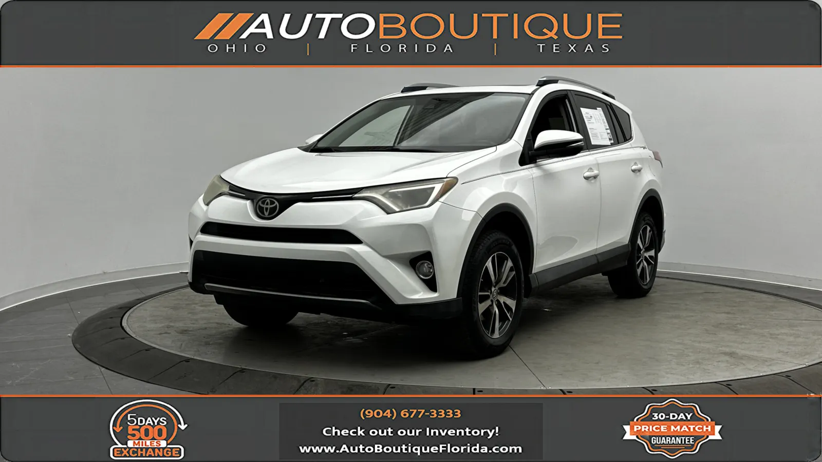 White 2017 Toyota RAV4 XLE for sale in Jacksonville, FL