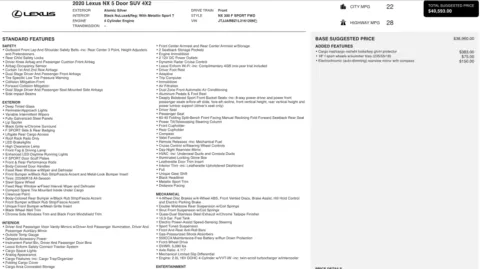 Photos of 2020 Lexus NX 300 F SPORT for sale in Jacksonville, FL at Auto Boutique Florida