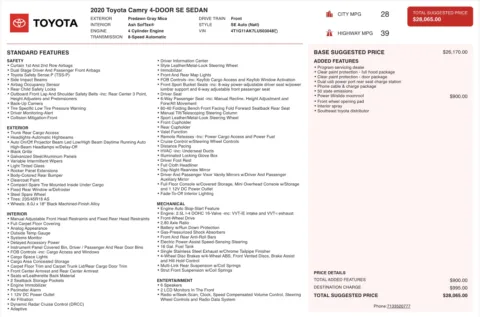 More photos of 2020 Toyota Camry SE at Auto Boutique Florida, FL