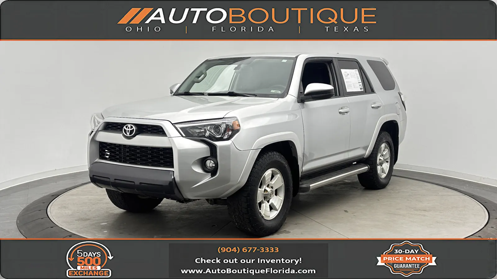 Silver 2017 Toyota 4Runner SR5 for sale in Jacksonville, FL
