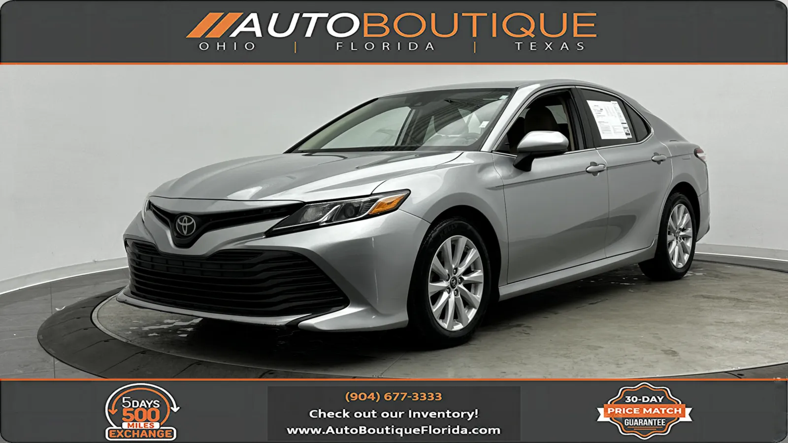 Silver 2019 Toyota Camry LE for sale in Jacksonville, FL