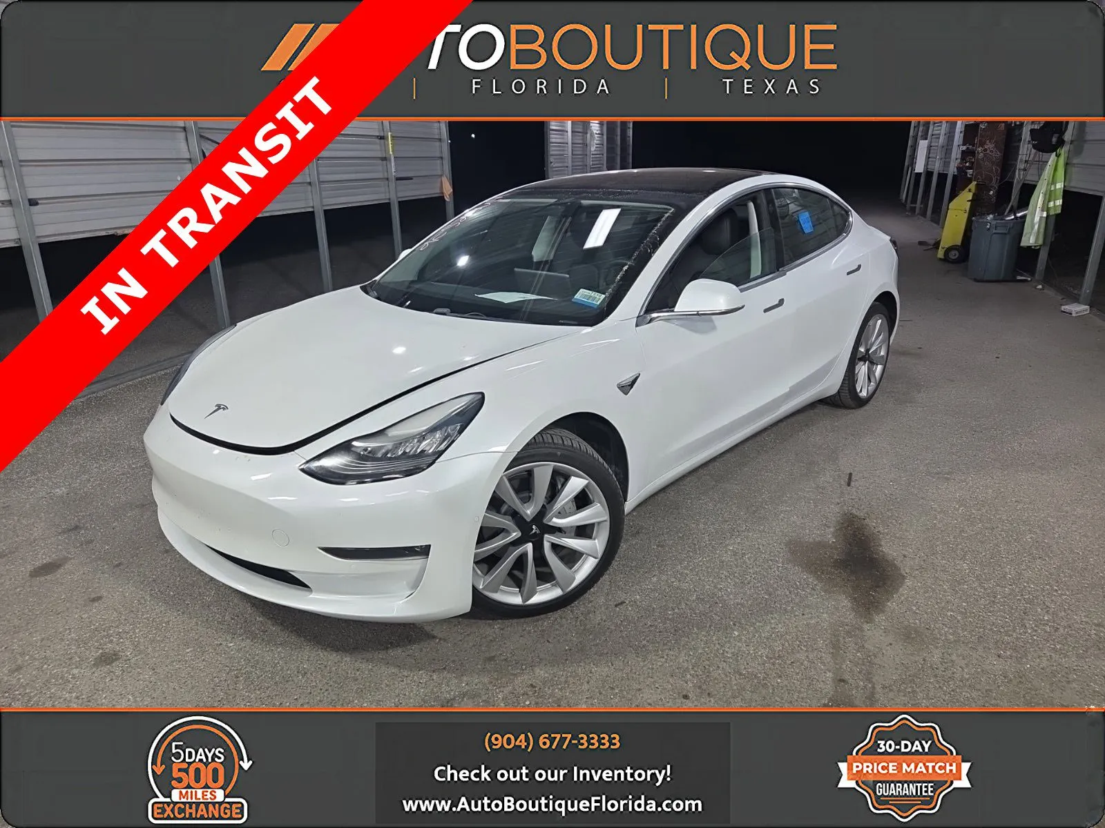 White 2019 Tesla Model 3 Long Range for sale in Jacksonville, FL