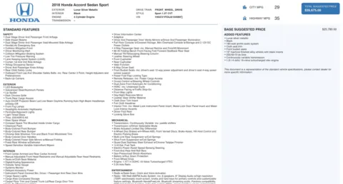 Photos of 2018 Honda Accord Sedan Sport 1.5T for sale in Jacksonville, FL at Auto Boutique Florida