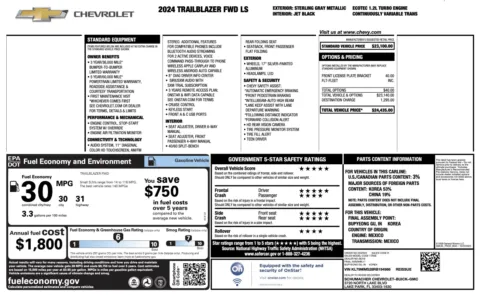 Photos of 2024 Chevrolet Trailblazer LS for sale in Jacksonville, FL at Auto Boutique Florida