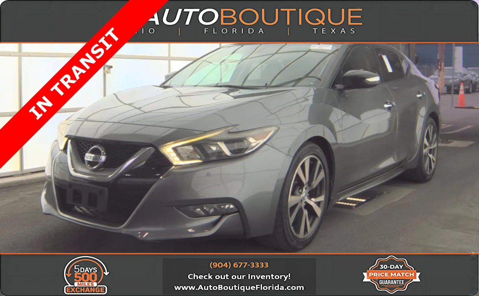 Gray 2017 Nissan Maxima SV for sale in Jacksonville, FL