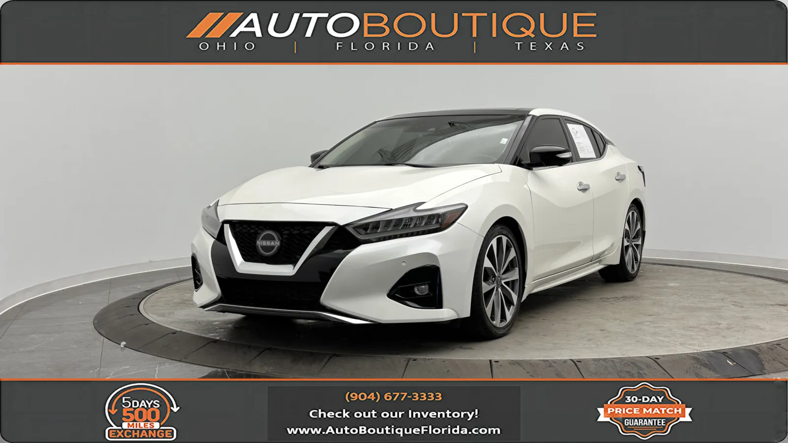 White 2023 Nissan Maxima Platinum for sale in Jacksonville, FL