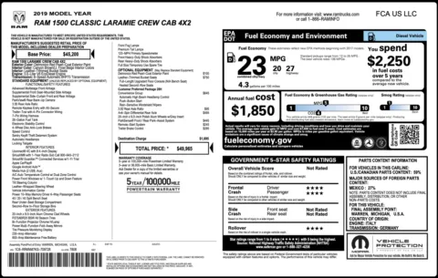 Photos of 2019 Ram 1500 Classic Laramie for sale in Jacksonville, FL at Auto Boutique Florida