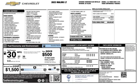 Photos of 2023 Chevrolet Malibu LT for sale in Jacksonville, FL at Auto Boutique Florida