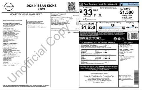 Photos of 2024 Nissan Kicks S for sale in Jacksonville, FL at Auto Boutique Florida