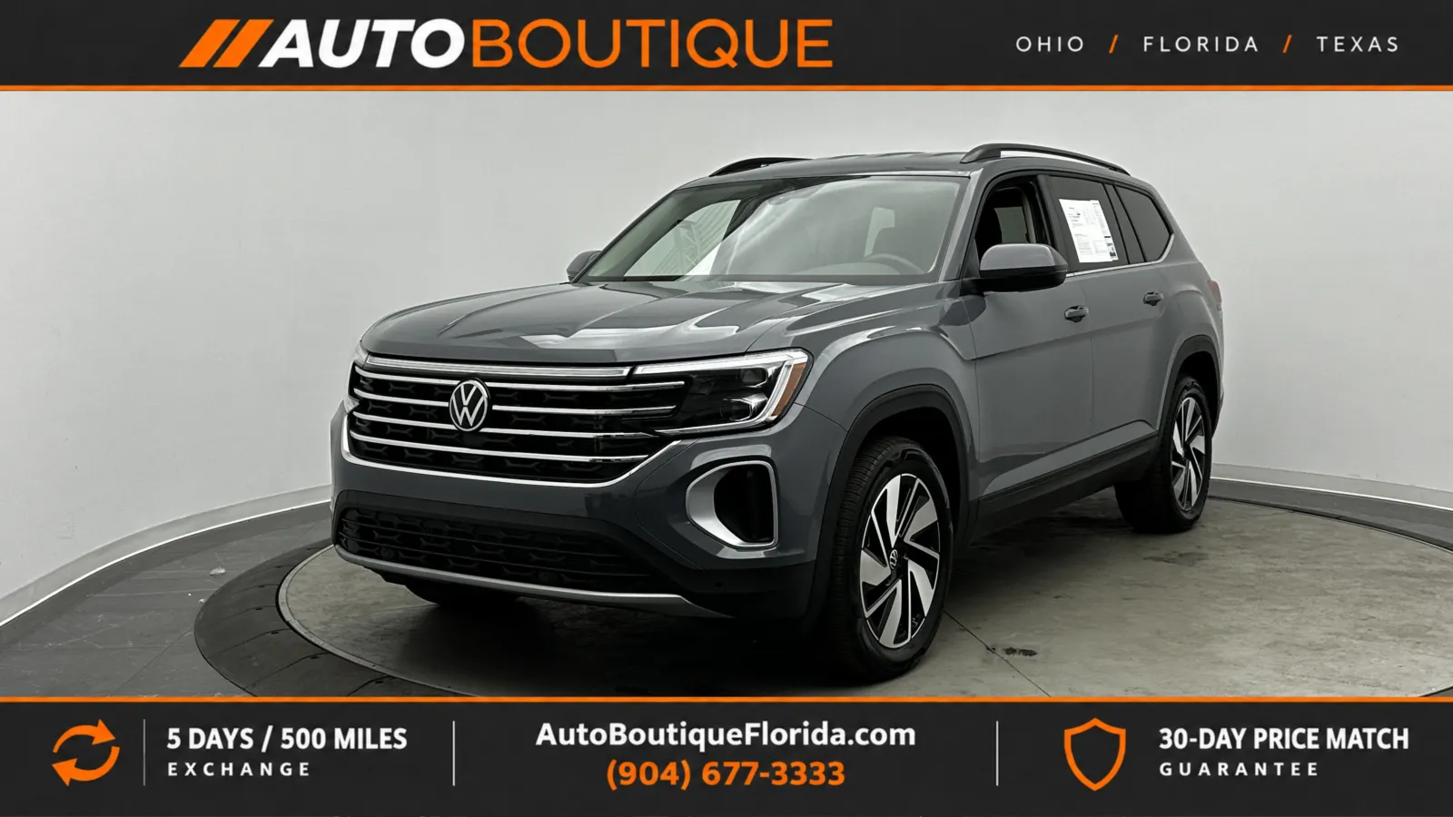 Silver 2026 Volkswagen Atlas 2.0T SE w/Technology for sale in Jacksonville, FL