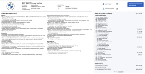 More photos of 2007 BMW 7 Series 750i at Auto Boutique Florida, FL