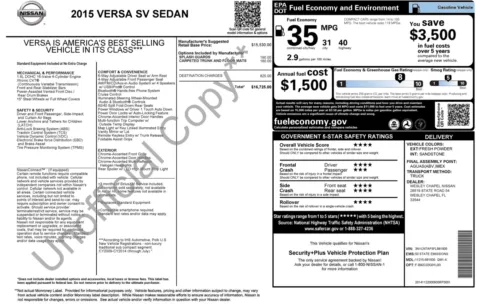 Photos of 2015 Nissan Versa SV for sale in Jacksonville, FL at Auto Boutique Florida