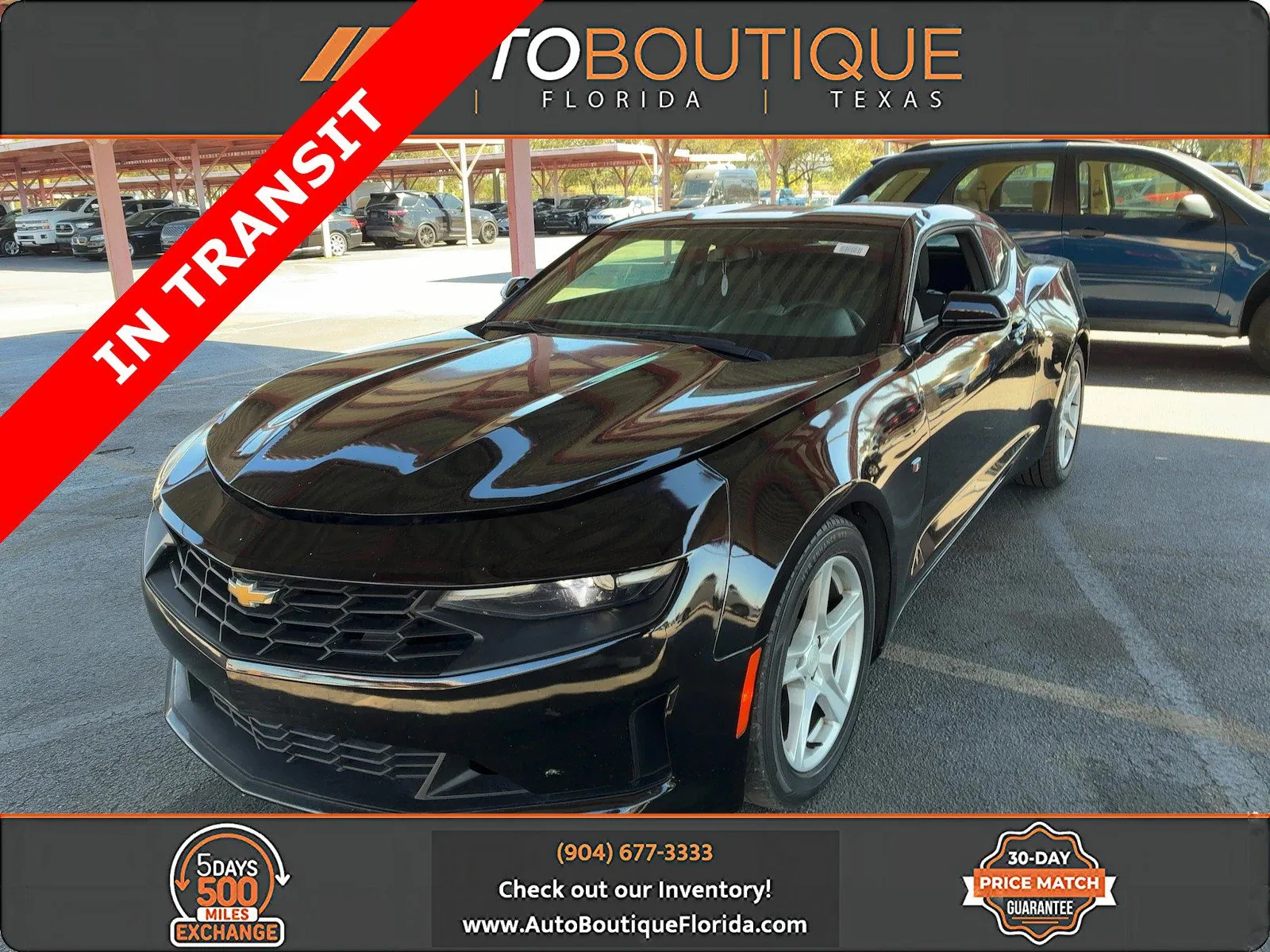 Black 2019 Chevrolet Camaro 1LT for sale in Jacksonville, FL
