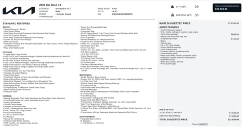 Photos of 2022 Kia Soul LX for sale in Jacksonville, FL at Auto Boutique Florida