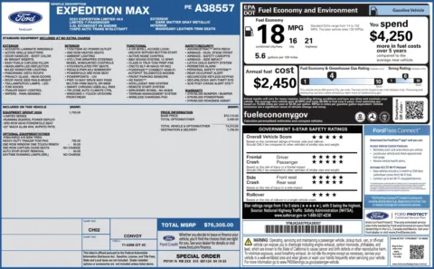 Photos of 2023 Ford Expedition Max Limited for sale in Jacksonville, FL at Auto Boutique Florida