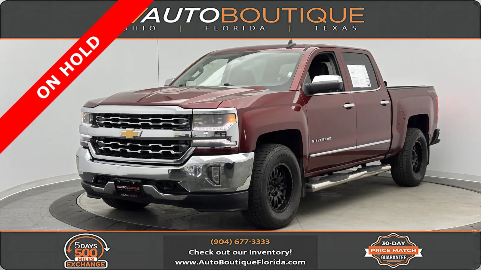 Red 2016 Chevrolet Silverado 1500 LTZ for sale in Jacksonville, FL
