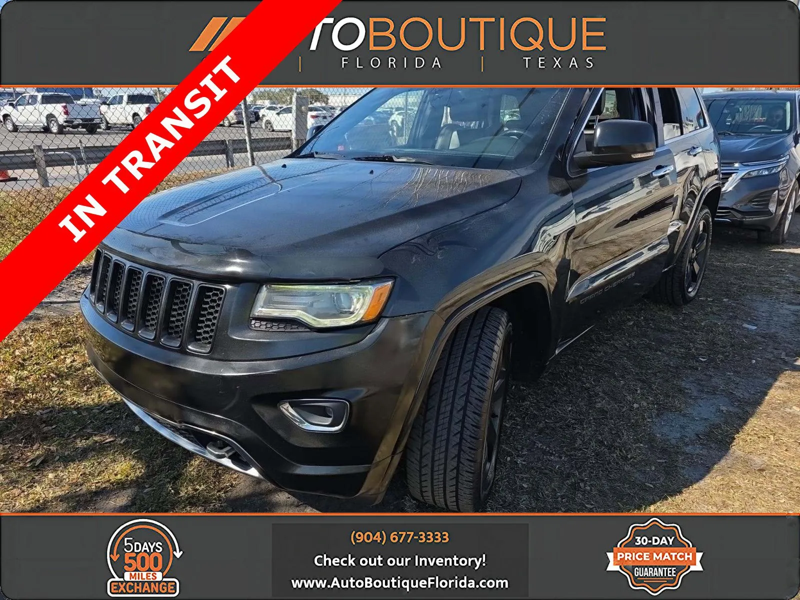Black 2016 Jeep Grand Cherokee Overland for sale in Jacksonville, FL