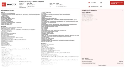 Photos of 2020 Toyota Camry LE for sale in Jacksonville, FL at Auto Boutique Florida