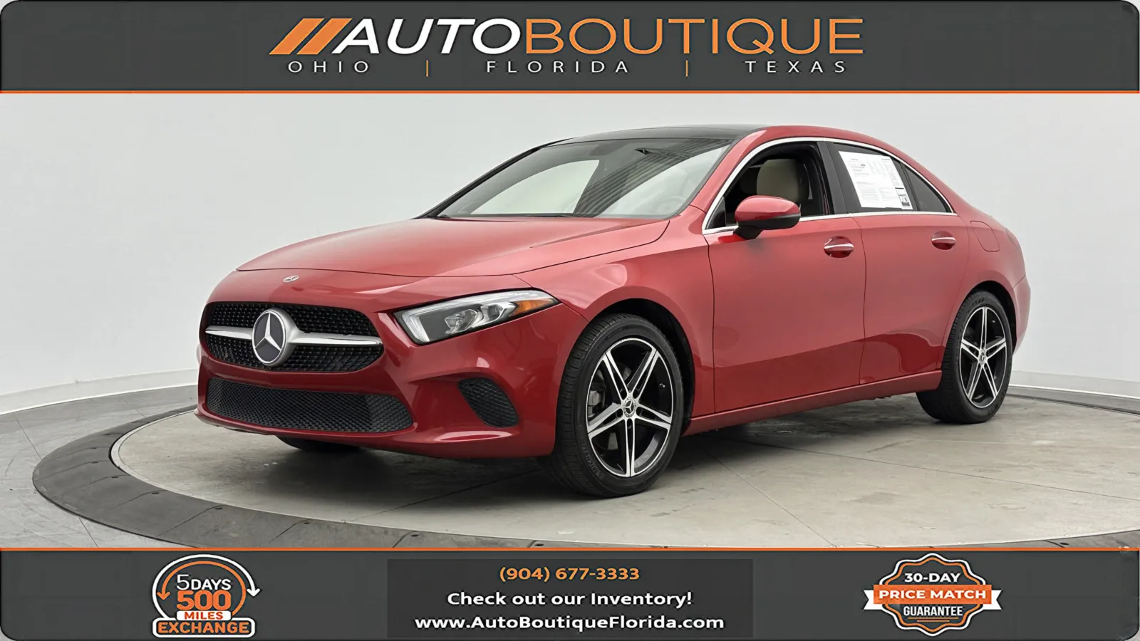 Red 2019 Mercedes-Benz A-Class A 220 for sale in Jacksonville, FL