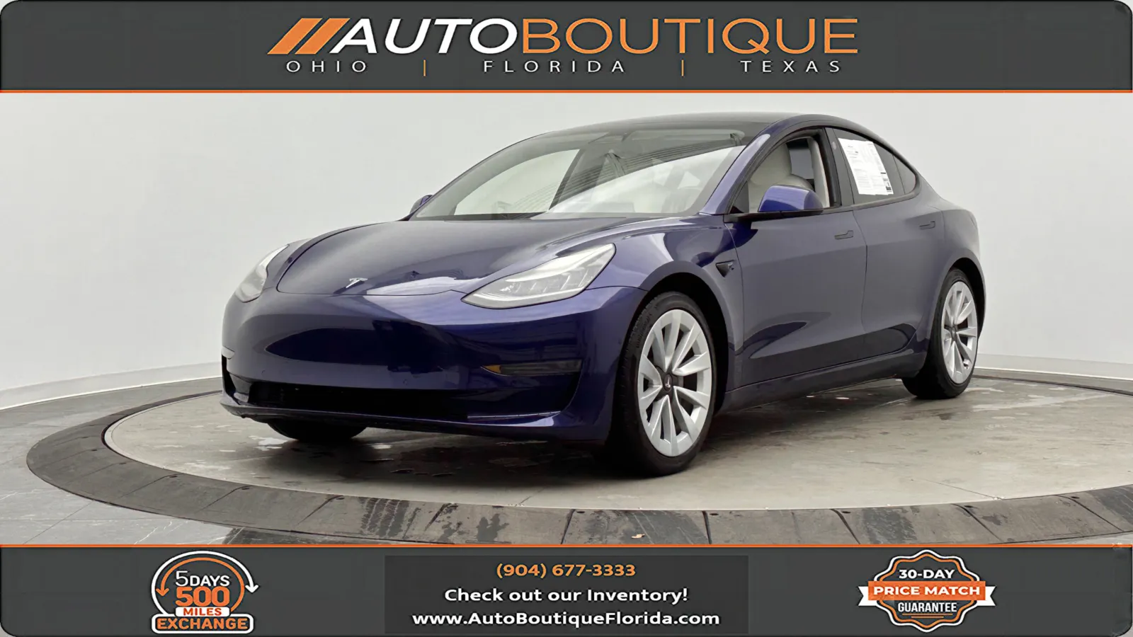 Blue 2021 Tesla Model 3 Standard Range Plus for sale in Jacksonville, FL