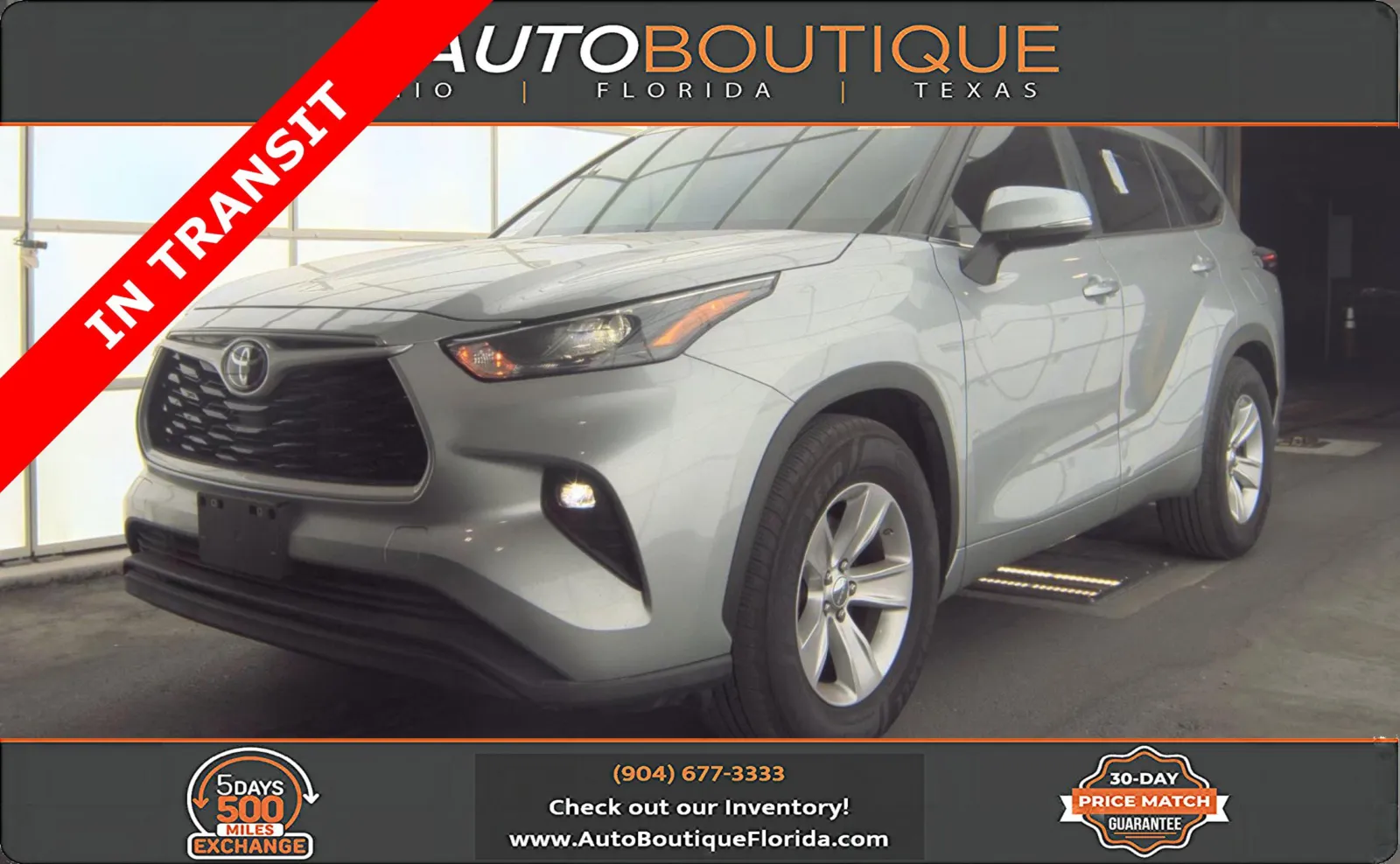 Silver 2024 Toyota Highlander LE for sale in Jacksonville, FL