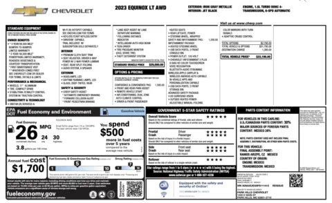 Photos of 2023 Chevrolet Equinox LT for sale in Jacksonville, FL at Auto Boutique Florida