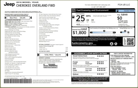 More photos of 2016 Jeep Cherokee Overland at Auto Boutique Florida, FL