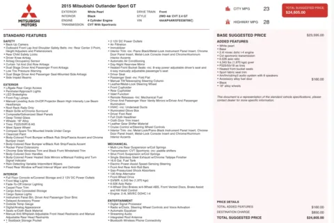 Photos of 2015 Mitsubishi Outlander Sport 2.4 GT for sale in Jacksonville, FL at Auto Boutique Florida