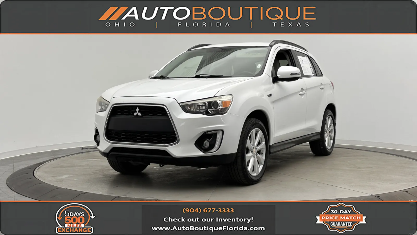 White 2015 Mitsubishi Outlander Sport 2.4 GT for sale in Jacksonville, FL