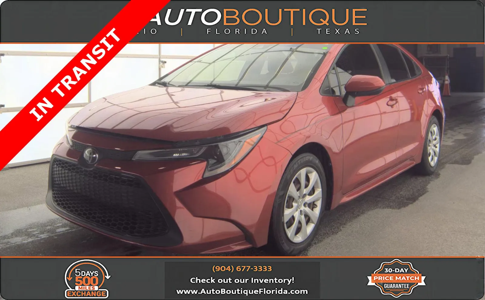 Red 2020 Toyota Corolla LE for sale in Jacksonville, FL