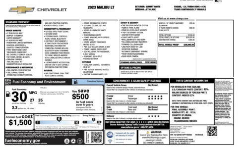 Photos of 2023 Chevrolet Malibu LT for sale in Jacksonville, FL at Auto Boutique Florida