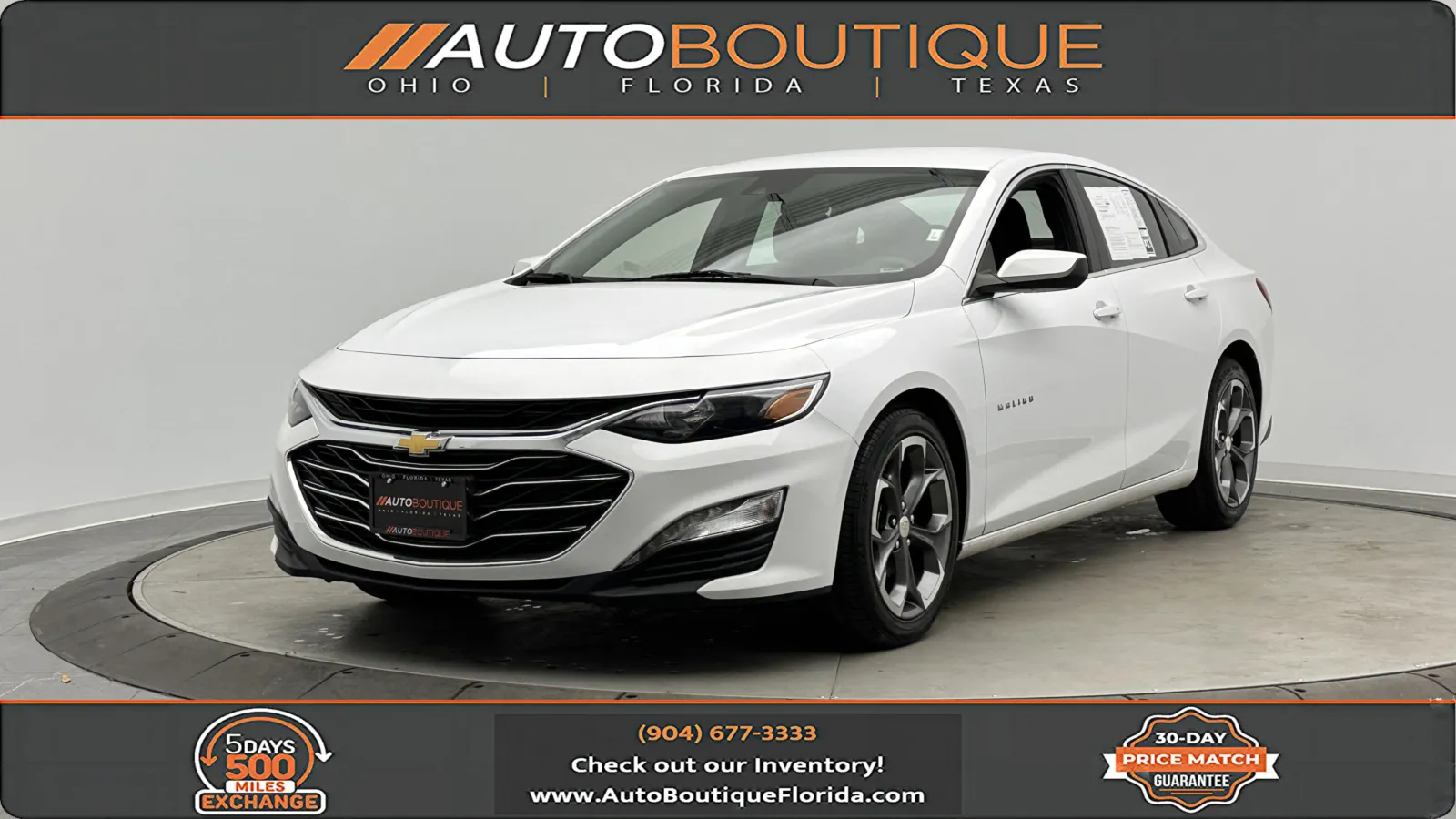 White 2023 Chevrolet Malibu LT for sale in Jacksonville, FL