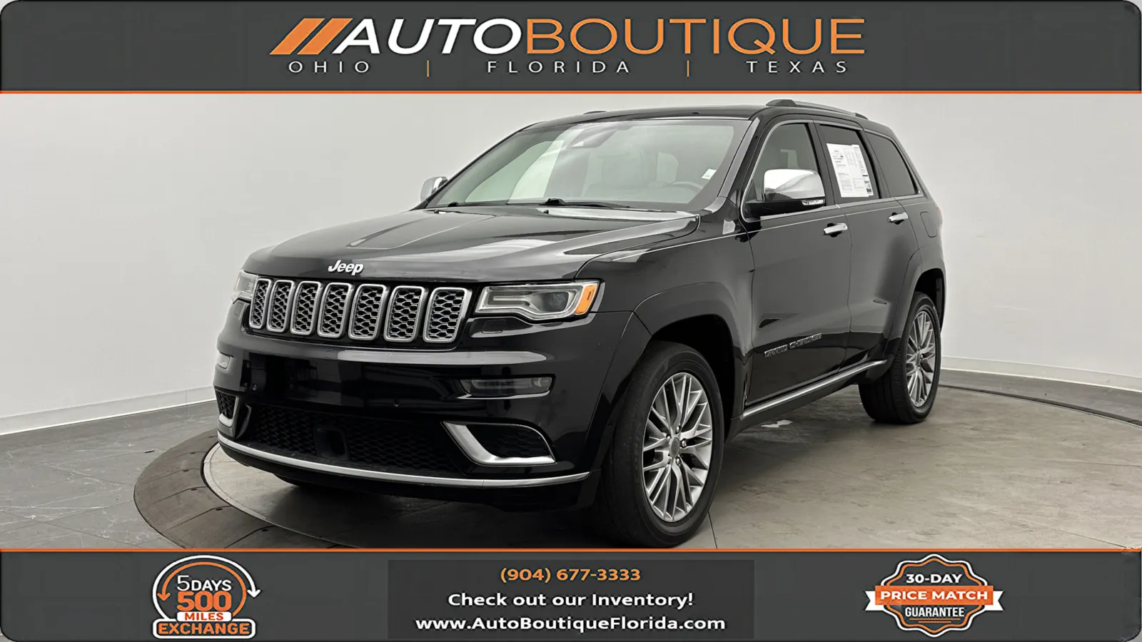 Black 2018 Jeep Grand Cherokee Summit for sale in Jacksonville, FL